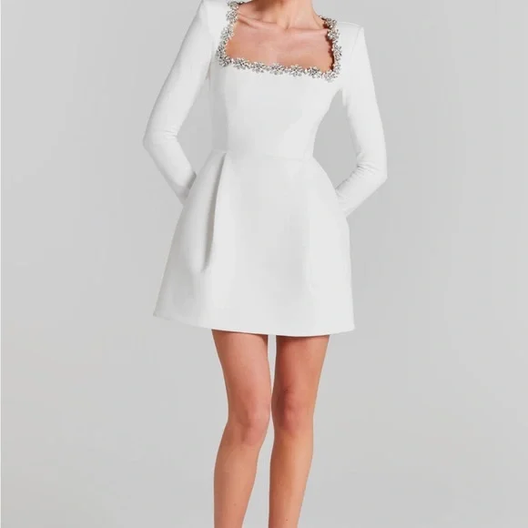 Nadine Merabi Kimberly rhinestone long sleeve - worn once. - Picture 1 of 10